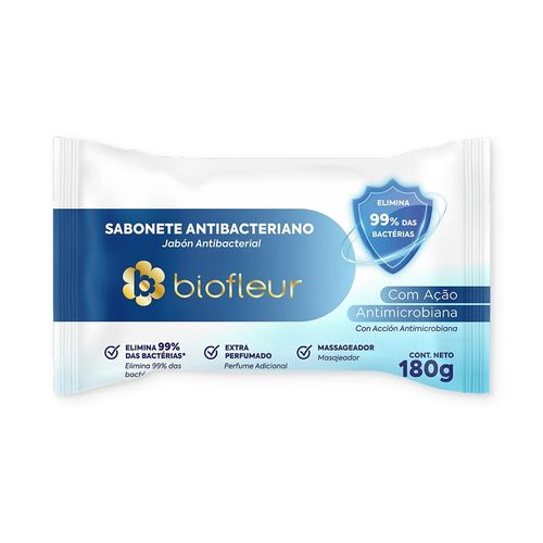 Kit c/4 Biofleur Sabonete 180g Antibacteriano Kit c/4 Biofleur Sabonete 180g Antibacteriano