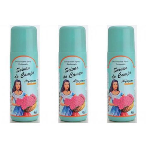Kit c/3 Unidades de Desodorante Spray Seivas Do Campo 90ml Alfazema Tradicional Kit c/3 Unidades de Desodorante Spray Seivas Do Campo 90ml Alfazema Tradicional