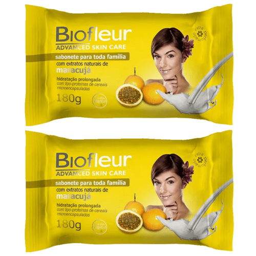 Kit c/2 Sabonetes Biofleur Hidratação Prolongada Maracujá 180g