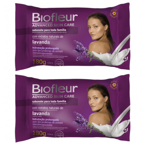 Kit c/2 Sabonetes Biofleur 180g Lavanda Kit c/2 Sabonetes Biofleur 180g Lavanda