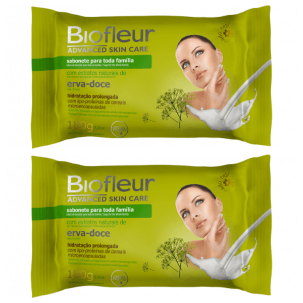 Kit c/2 Sabonetes Biofleur 180g Erva Doce
