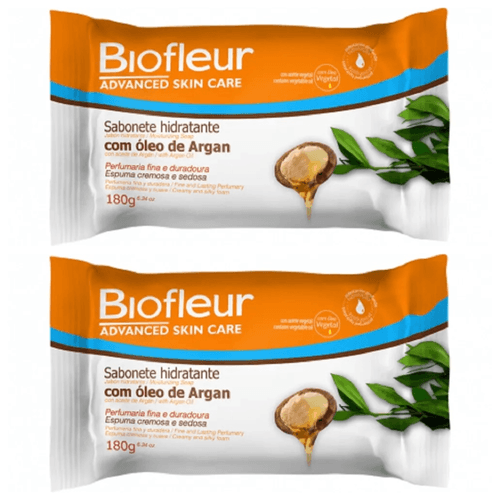 Kit c/2 Sabonetes Biofleur Óleo Argan 180g Kit c/2 Sabonetes Biofleur Óleo Argan 180g