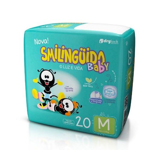 Kit 4 Fraldas Smilinguido Baby Jumbinho M 20 Um Kit 4 Fraldas Smilinguido Baby Jumbinho M 20 Um