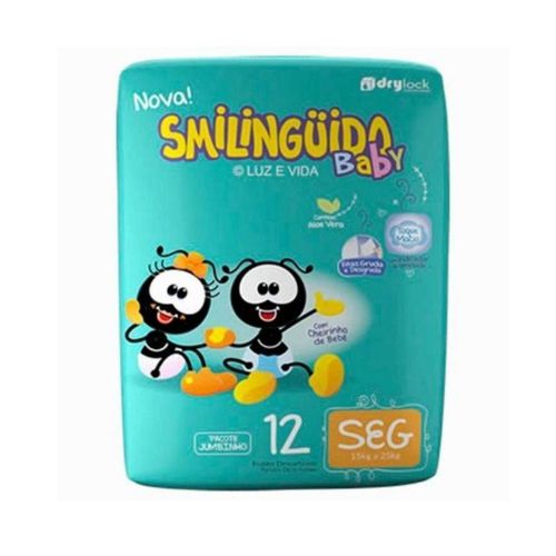 Kit 2 Fraldas Smilinguido Baby Jumbinho [Seg] 12 Unidades cada