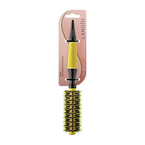 Escova Cabelo Lanossi Madeira Amarela 15mm