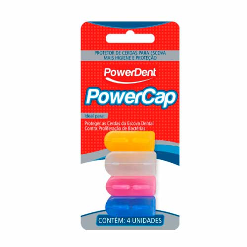 Protetor P/ Escova De Dente Powerdent C/4 Unidades
