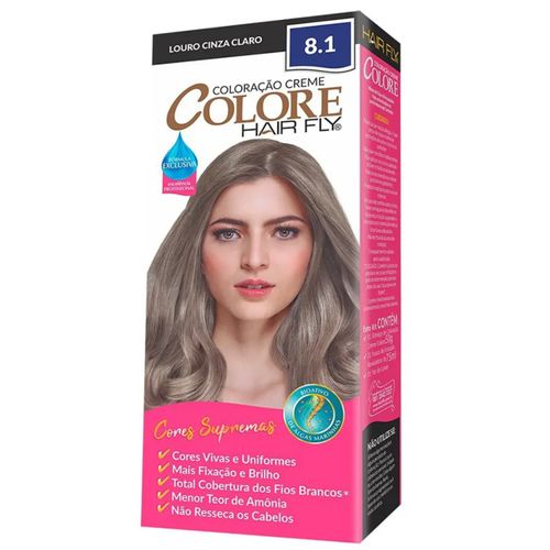 Coloração Creme Colore 8.1 Louro Cinza Claro Coloração Creme Colore 8.1 Louro Cinza Claro