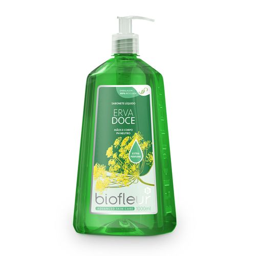 Biofleur Sabonete Líquido 1L Hid. Erva Doce Biofleur Sabonete Líquido 1L Hid. Erva Doce