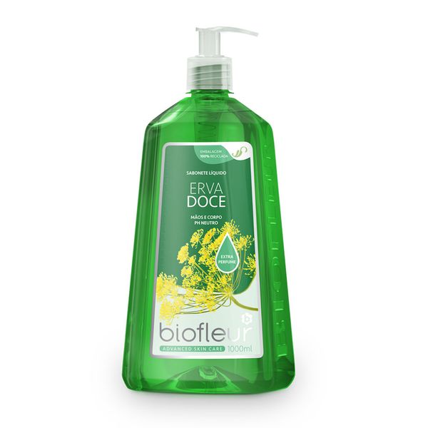 Biofleur Sabonete Líquido 1L Hid. Erva Doce