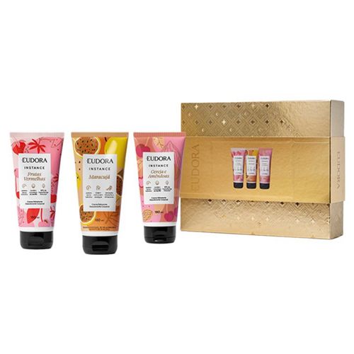Kit Eudora Instance Creme Desodorante Corporal - Frutas Vermelhas + Marácuja + Cereja e Amêndoas Kit Eudora Instance Creme Desodorante Corporal - Frutas Vermelhas + Marácuja + Cereja e Amêndoas