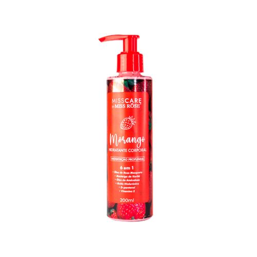 Hidratante Corporal Morango 200Ml Miss Rose