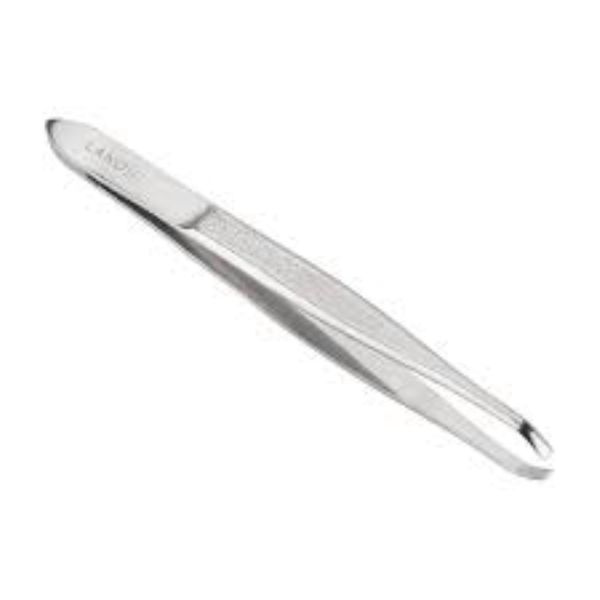 Pinça com Ponta Reta em Aço Inox Lanossi
