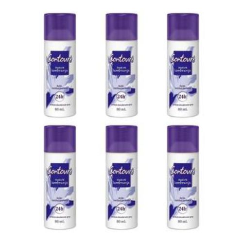 Kit c/ 6 Unidades de Desodorante Spray Contoure 80ml Lembranças Kit c/ 6 Unidades de Desodorante Spray Contoure 80ml Lembranças