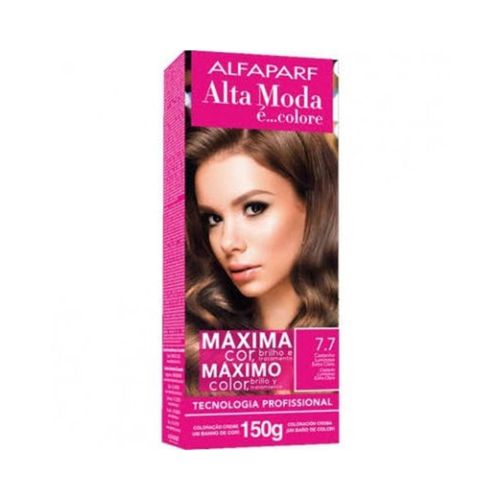Tintura Alta Moda 7.7 Castanho Luminoso Extra Claro 150g