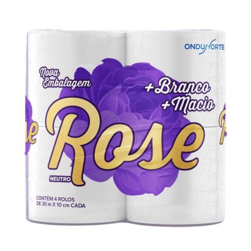Papel Higiênico Rose 30 Metros c/4 Unidades Neutro Papel Higiênico Rose 30 Metros c/4 Unidades Neutro