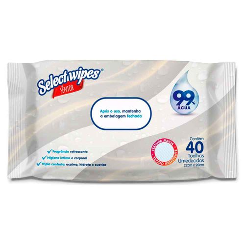 Lenço Umedecido Select Wipes Senior 40 Unidades Lenço Umedecido Select Wipes Senior 40 Unidades