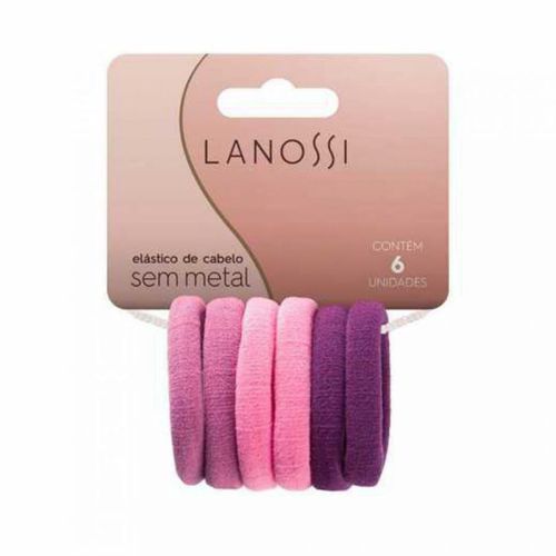 Elástico de Cabelo Lanossi Viole C/6 Unidades