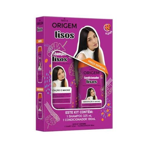 Shampoo + Condicionador Origem 325+180ml Lisos Shampoo + Condicionador Origem 325+180ml Lisos
