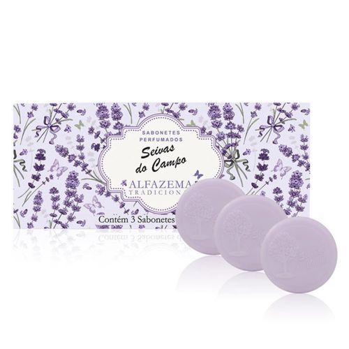 Sabonete Seivas Do Campo Estojo c/3 Unidades Alfazema Tradicional 90g