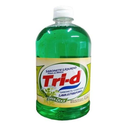 Sabonete Liquido Tri-D 1L Para Mãos Erva Doce
