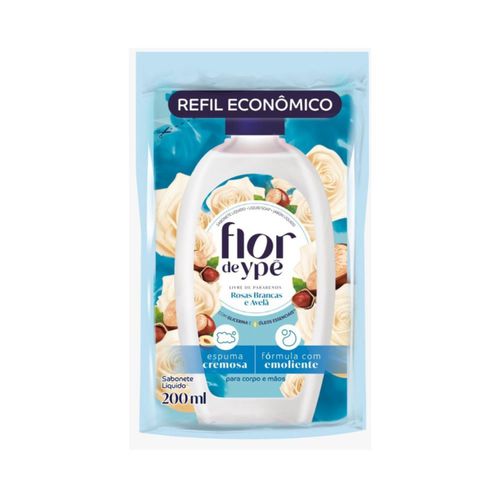 Sabonete Líquido Flor De Ype Refil 200ml Rosas Branca/Avelã Sabonete Líquido Flor De Ype Refil 200ml Rosas Branca/Avelã