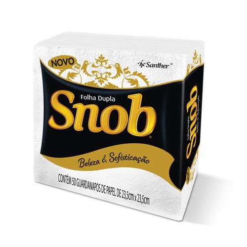 Guardanapo Snob Folha Dupla 23,5X23,5cm 50 Folhas