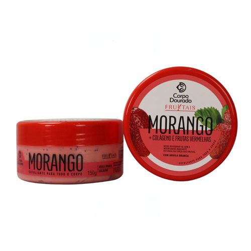 Esfoliante Corpo Dourado Fruktais 150g Morango E Colageno Esfoliante Corpo Dourado Fruktais 150g Morango E Colageno