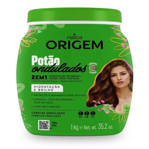 Creme Para Tratamento Origem 1Kg 2 Em 1 Potão Ondulado Creme Para Tratamento Origem 1Kg 2 Em 1 Potão Ondulado