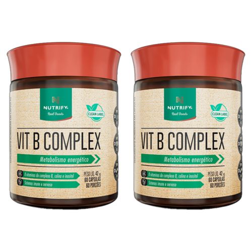 Kit 2X: Vit B Complex Nutrify 60 Cápsulas Kit 2X: Vit B Complex Nutrify 60 Cápsulas