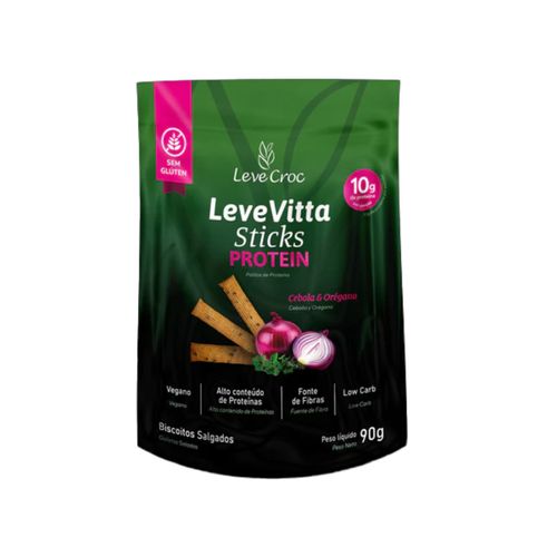Biscoito Leve Vitta Protein Sabor Cebola e Orégano Leve Croc 90g