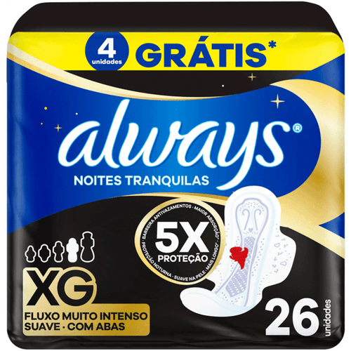 Kit c/16 Absorvente Always Basico Suave Com Abas Com 26 Unidades Xg