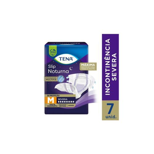 Kit 2 Fraldas Geriátrica Tena Slip Noturna Tamanho M 7 unidades cada