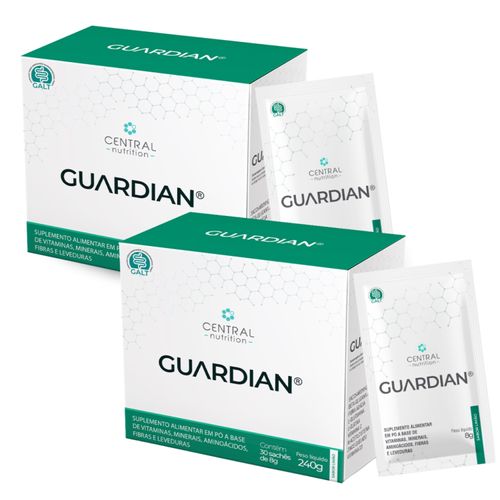 Kit 2 Guardian Aminoácidos Probióticos 30 Sachês Central Nutrition Limão
