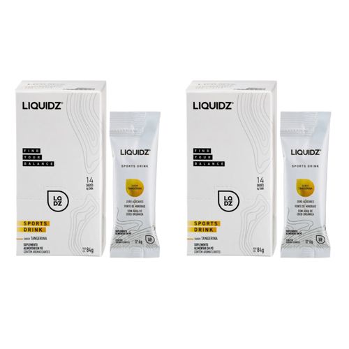 Kit 2 Sport Drink Liquidz caixa 14 Saches Tangerina