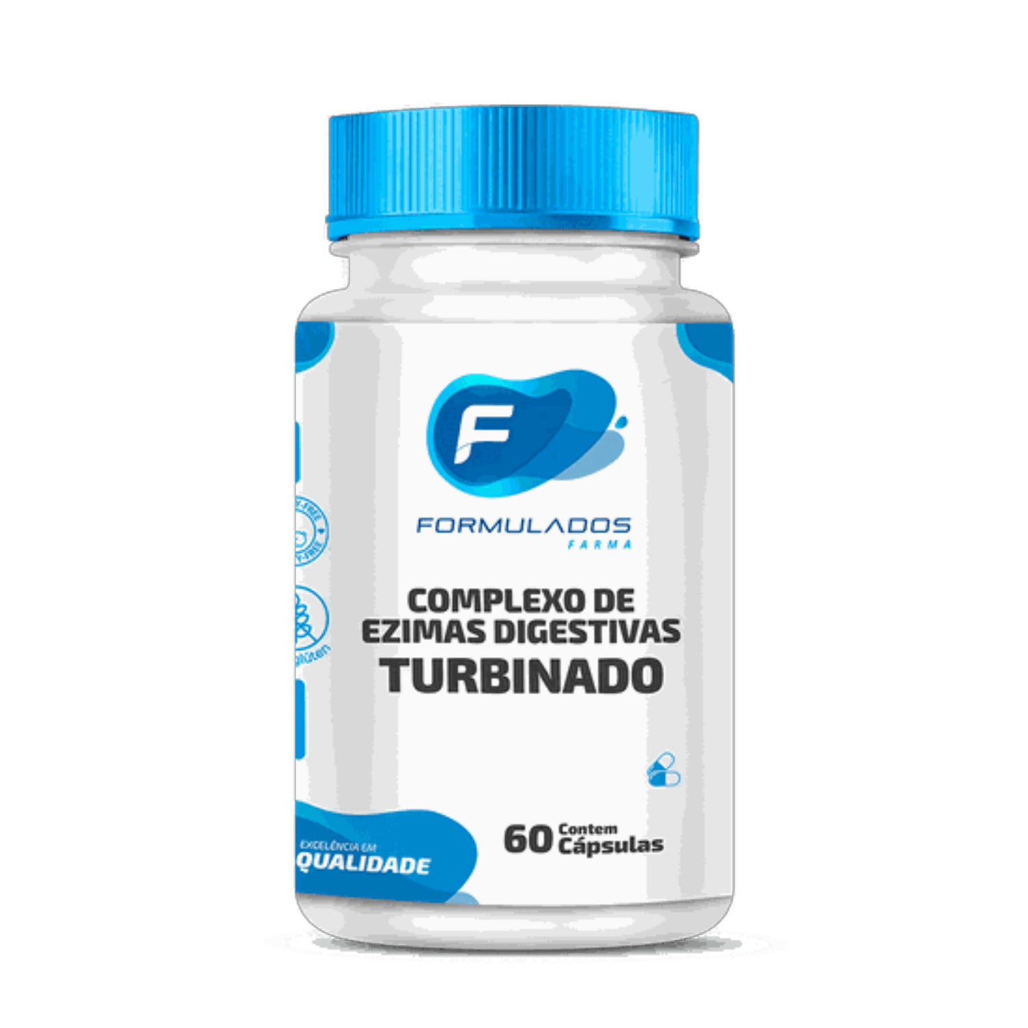 Complexo de Enzima Digestiva Turbinado 60 cápsulas – Formulados Farma