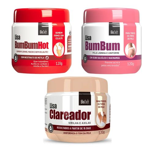Kit Deixar O Bumbum Bonito Lisinho Sem Mancha Lisa Bio Soft