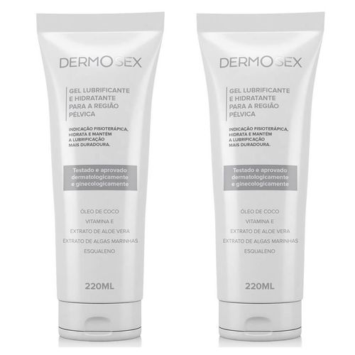 Kit 2X Hidratante Intimo Feminino Lubrificante Para Região Pélvica 220Ml
