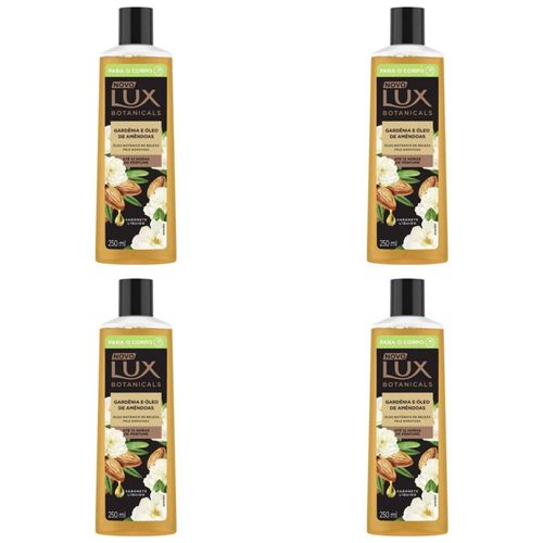 Kit c/4 Sabonetes Líquido Lux Gardenia E Óleo De Amêndoas 250ml