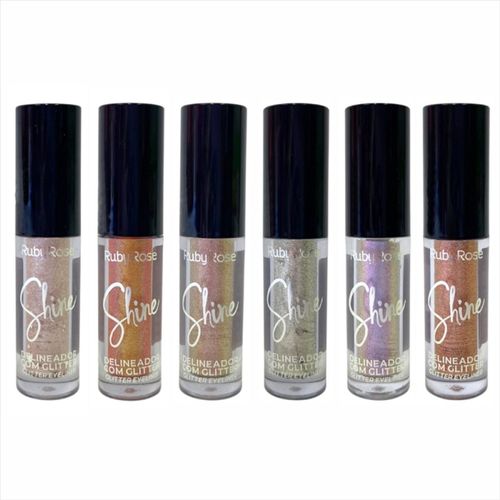 Ruby Rose Delineador Com Glitter Shine HB8416 pearl azure Ruby Rose Delineador Com Glitter Shine HB8416 pearl azure