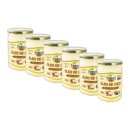 Kit 6X: Óleo de Coco Extra Virgem Orgânico Finococo 350ml