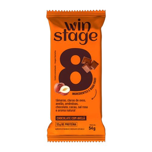 Barra de Proteína Chocolate com Avelã Sem Açúcar WinStage 54g Barra de Proteína Chocolate com Avelã Sem Açúcar WinStage 54g