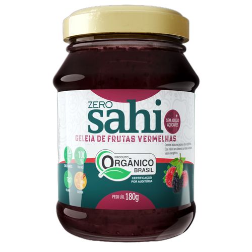 Geleia de Frutas Vermelhas Orgânica Zero Açúcar Sahi 180g Geleia de Frutas Vermelhas Orgânica Zero Açúcar Sahi 180g