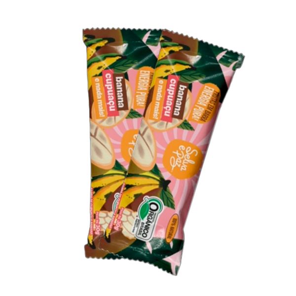 Kit 2X: Barra de Frutas Banana e Polpa Cupuaçú Orgânica Selva e Paz 30g