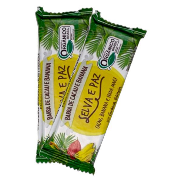Kit 2X: Barra de Frutas Cacau e Banana Orgânica Selva e Paz 30g