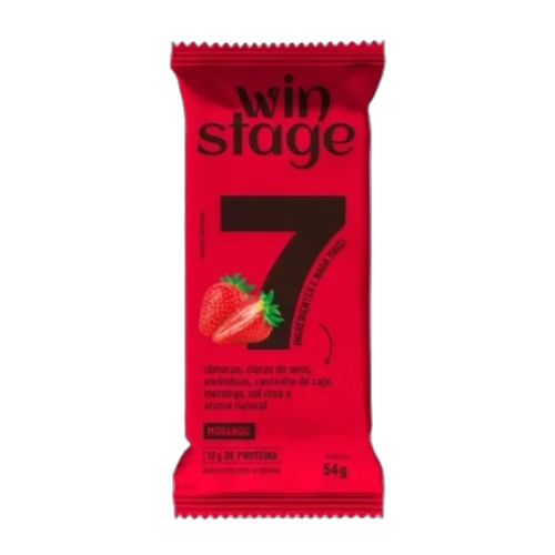 Barra de Proteína Morango Sem Açúcar WinStage 54g Barra de Proteína Morango Sem Açúcar WinStage 54g