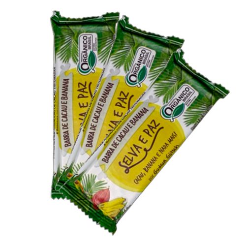 Kit 3X: Barra de Frutas Cacau e Banana Orgânica Selva e Paz 30g