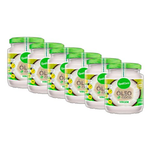 Kit 6X: Óleo de Coco Virgem Qualicoco 200ml Kit 6X: Óleo de Coco Virgem Qualicoco 200ml