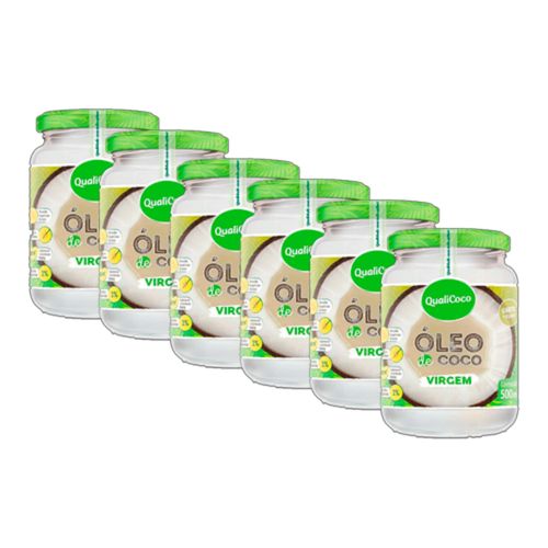 Kit 6X: Óleo de Coco Virgem Qualicoco 500ml
