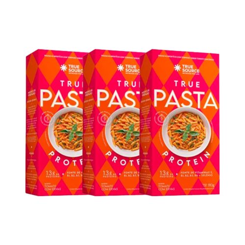 Kit 3X: Macarrão True Pasta Protein Tomate com Ervas True Source 110g Kit 3X: Macarrão True Pasta Protein Tomate com Ervas True Source 110g