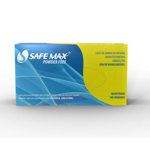 Luva para Procedimentos de látex sem pó Safemax - Supermax M